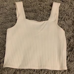 White ribbed tank top
